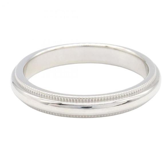 Tiffany & Co. Milgrain Ring, Pt950 Platinum, Men's and Women's, Silver - Picture 2 of 7